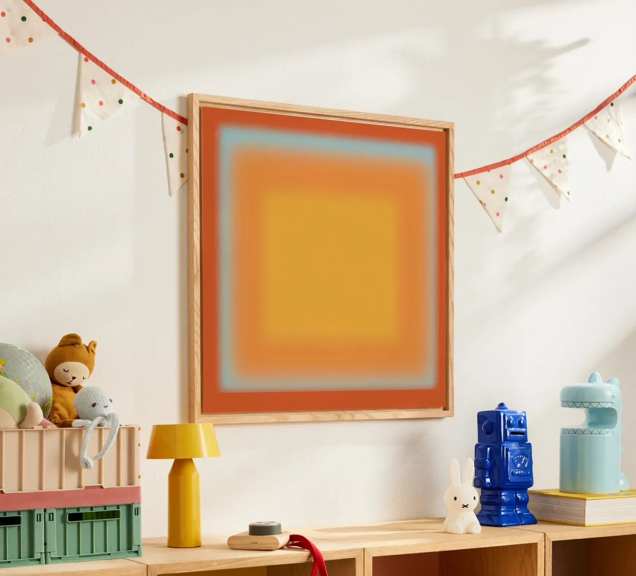 Orange and red gradient acrylic glass by Little Dean