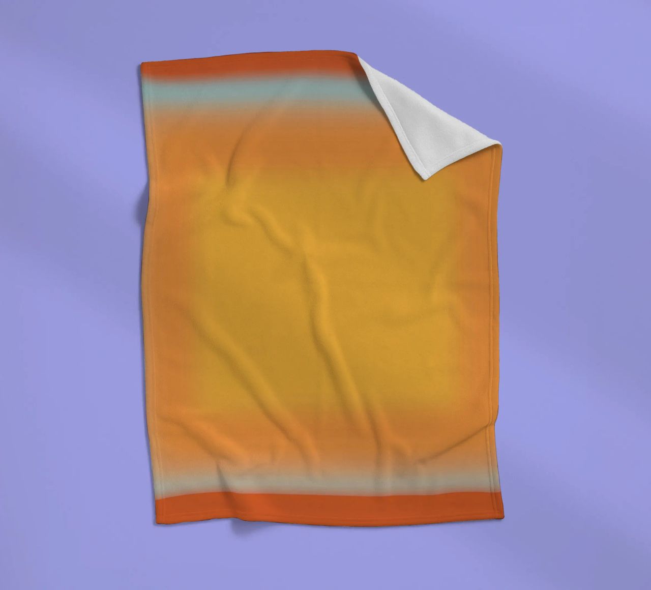 Gradiente arancione e rosso coperta in pile da Little Dean