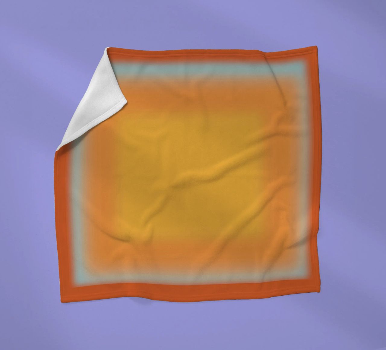 Gradiente arancione e rosso coperta in pile da Little Dean
