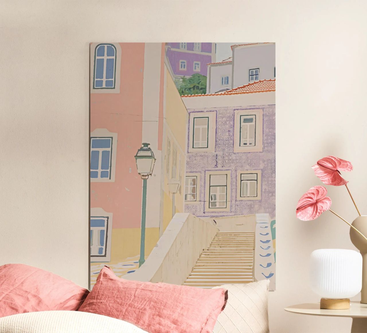 Vieille ville de Lisbonne méditerranéenne poster de Carinaprint