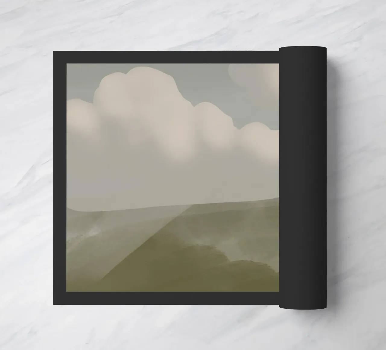 Distant downpour doormat by Little Dean