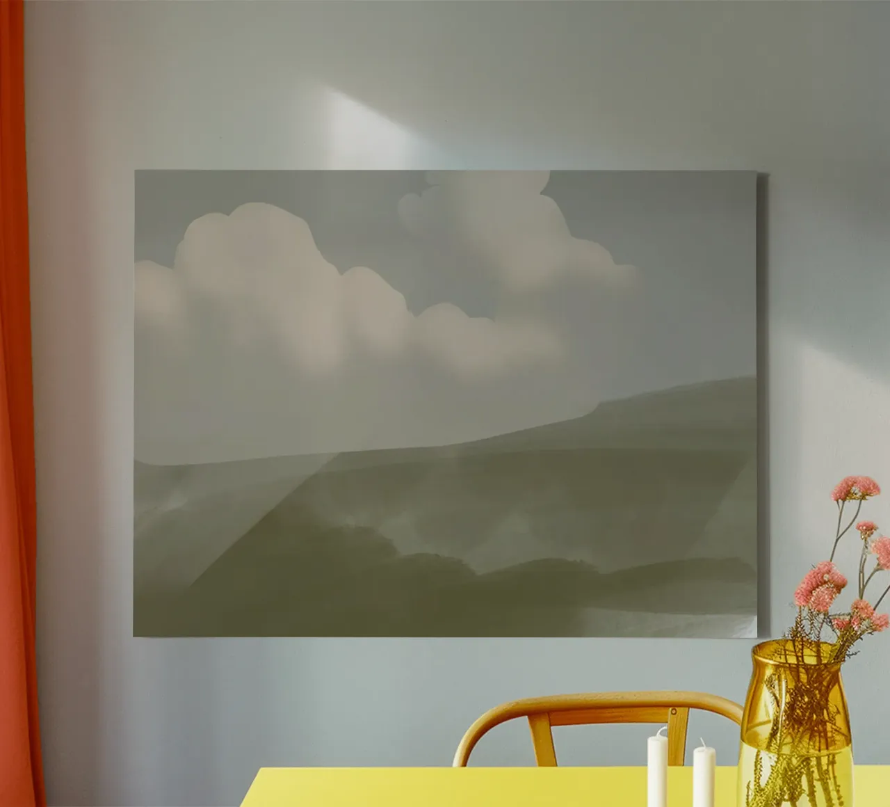 Distant downpour canvas by Little Dean