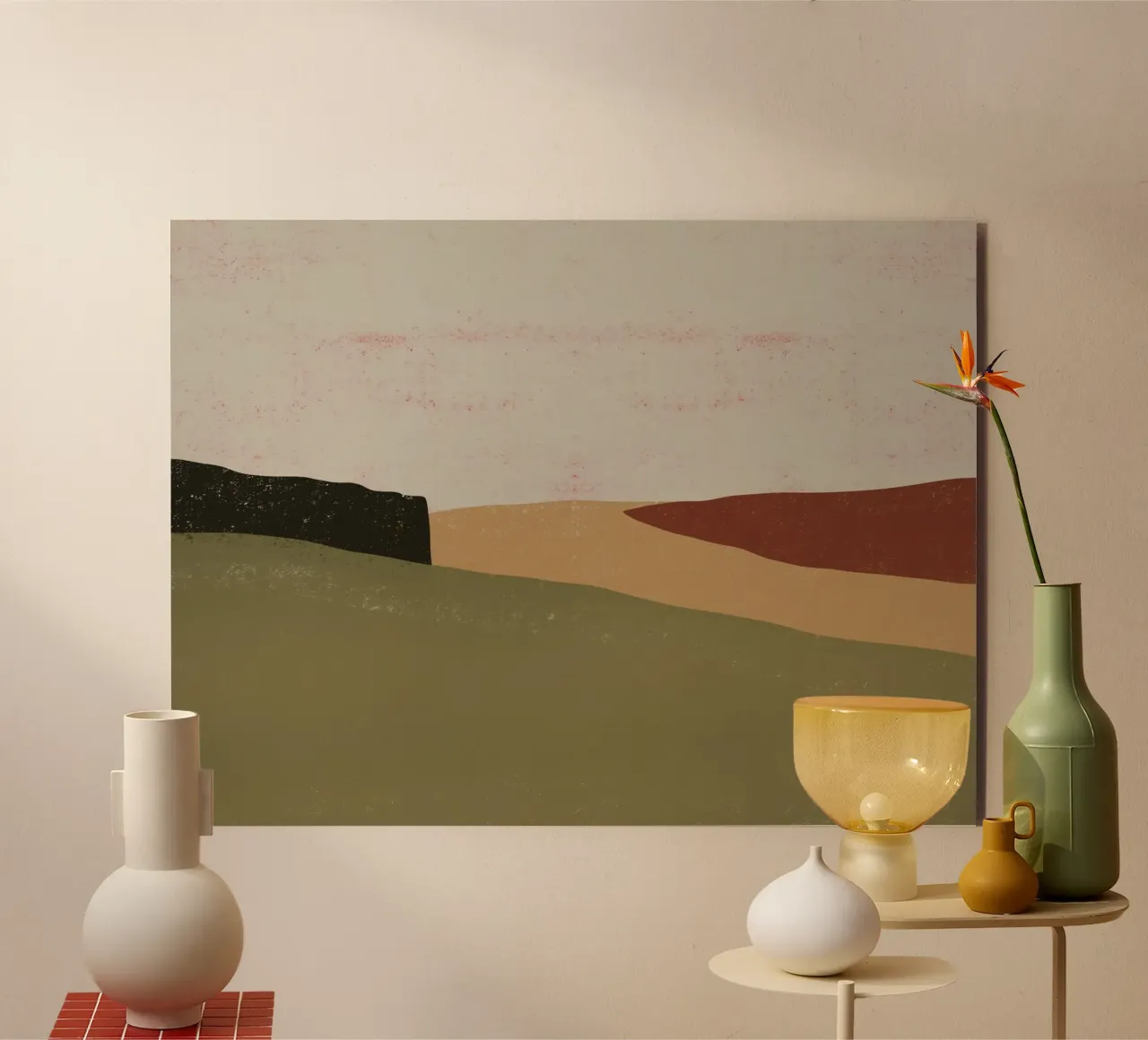 Paesaggio bruno-rossastro alluminio dibond da Little Dean