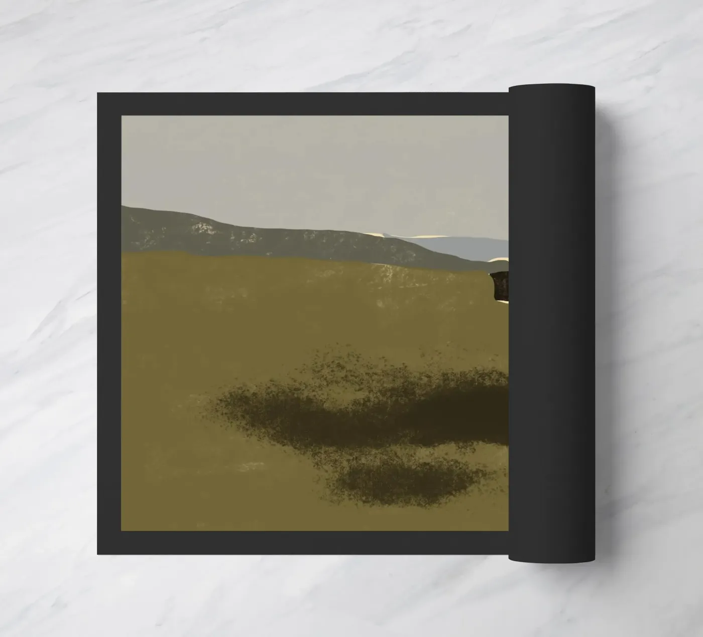 Rugged shadows doormat by Little Dean