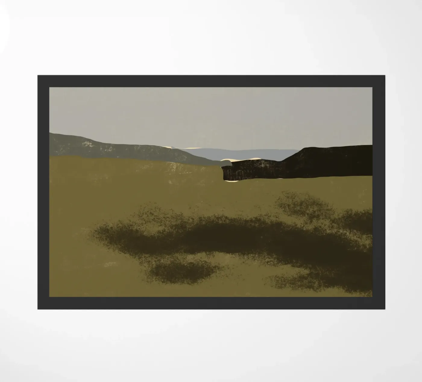 Rugged shadows doormat by Little Dean