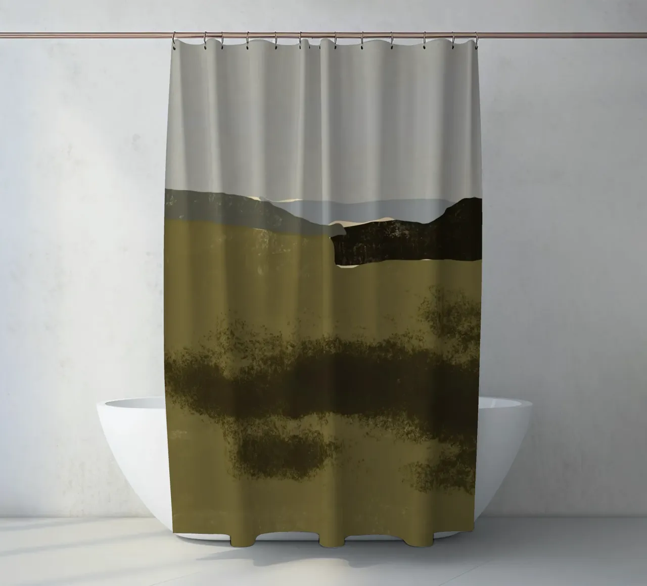Ruwe schaduwen douchegordijn van Little Dean