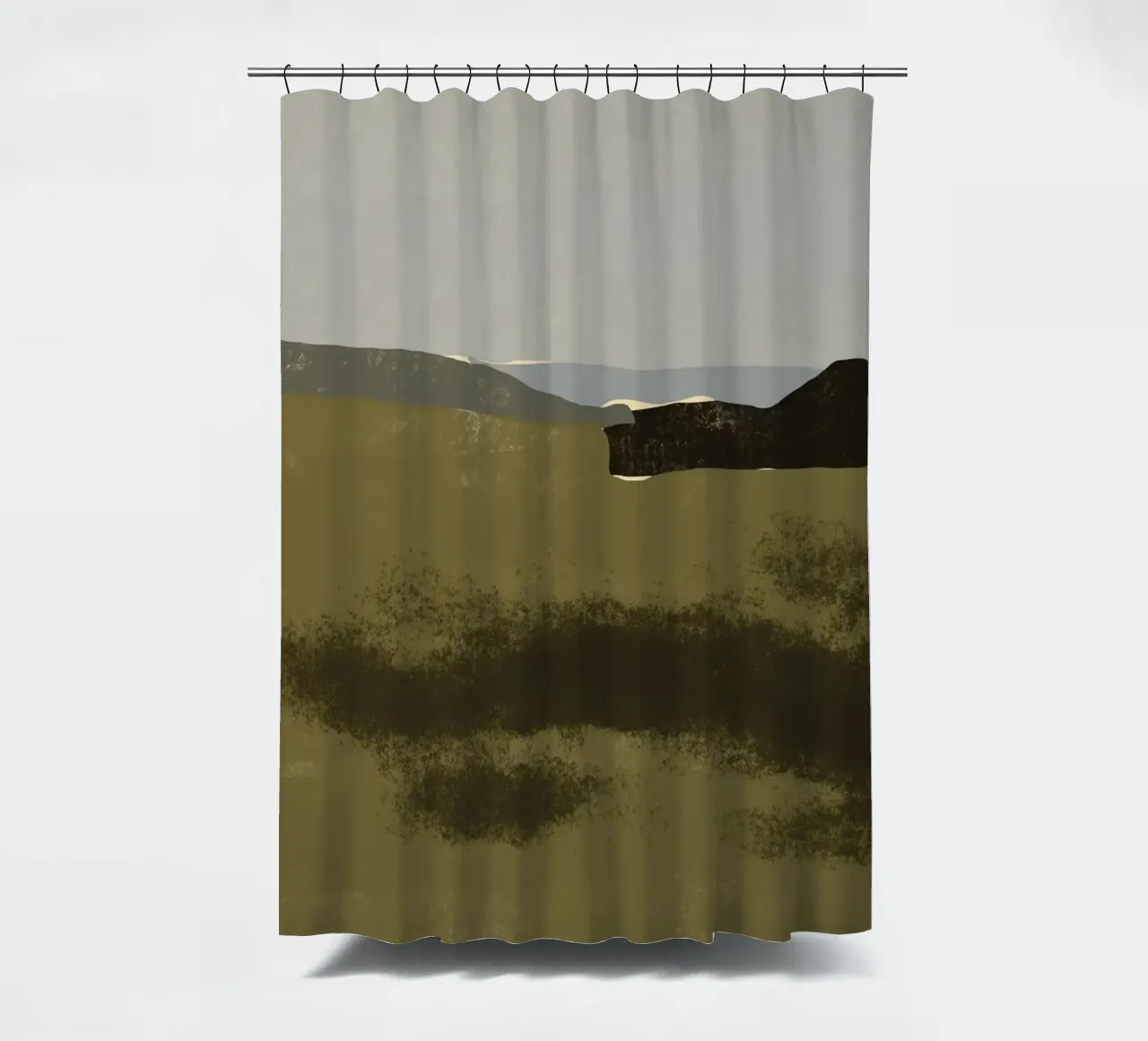 Ruwe schaduwen douchegordijn van Little Dean