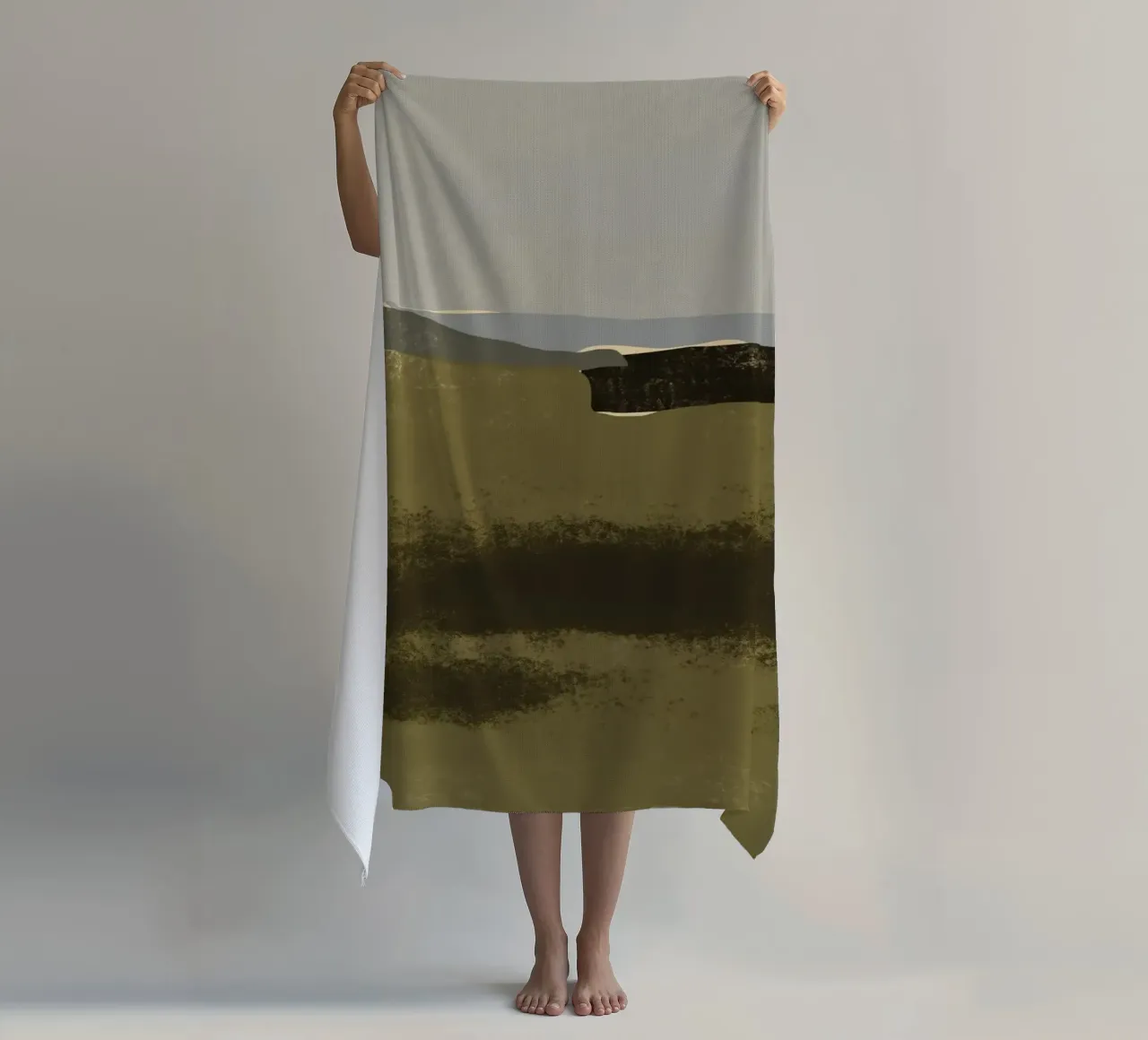 Ruwe schaduwen strandhanddoek van Little Dean