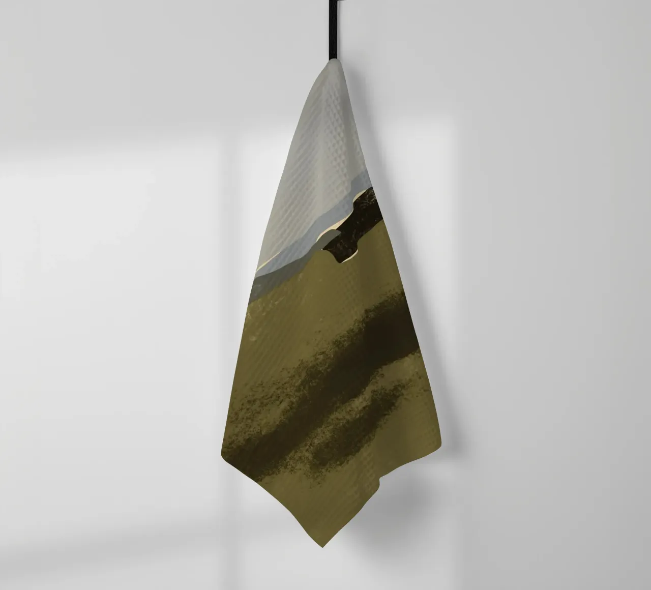 Ruwe schaduwen theedoek van Little Dean