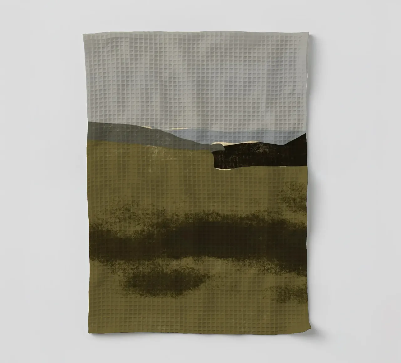 Ruwe schaduwen theedoek van Little Dean