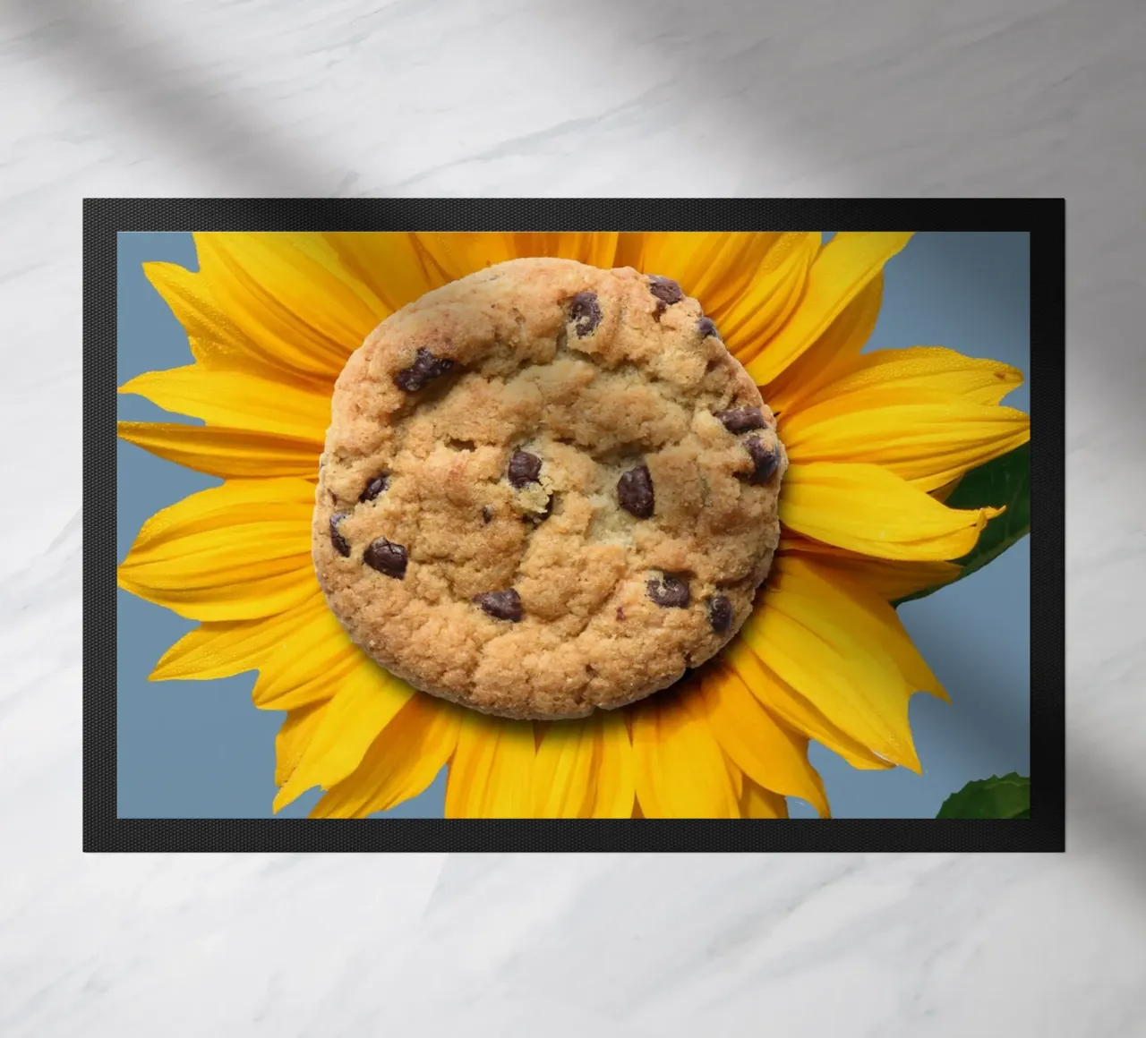 Sunflower cookie doormat by Little Dean