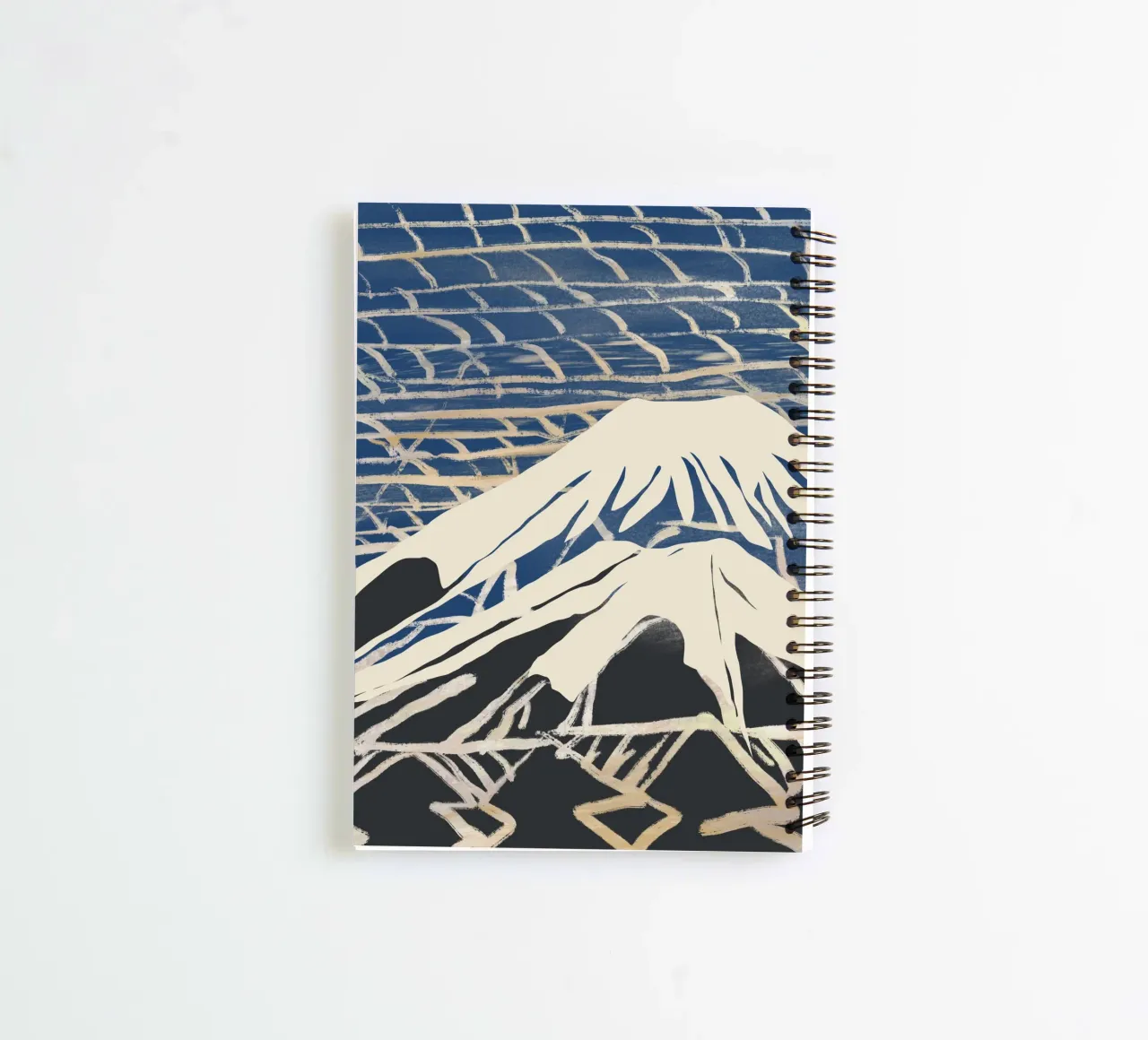 Stylized peak spiral notebook by Little Dean