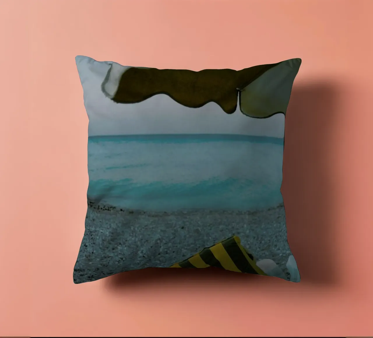 Beach Melancholie cuscino da Chris Abatzis