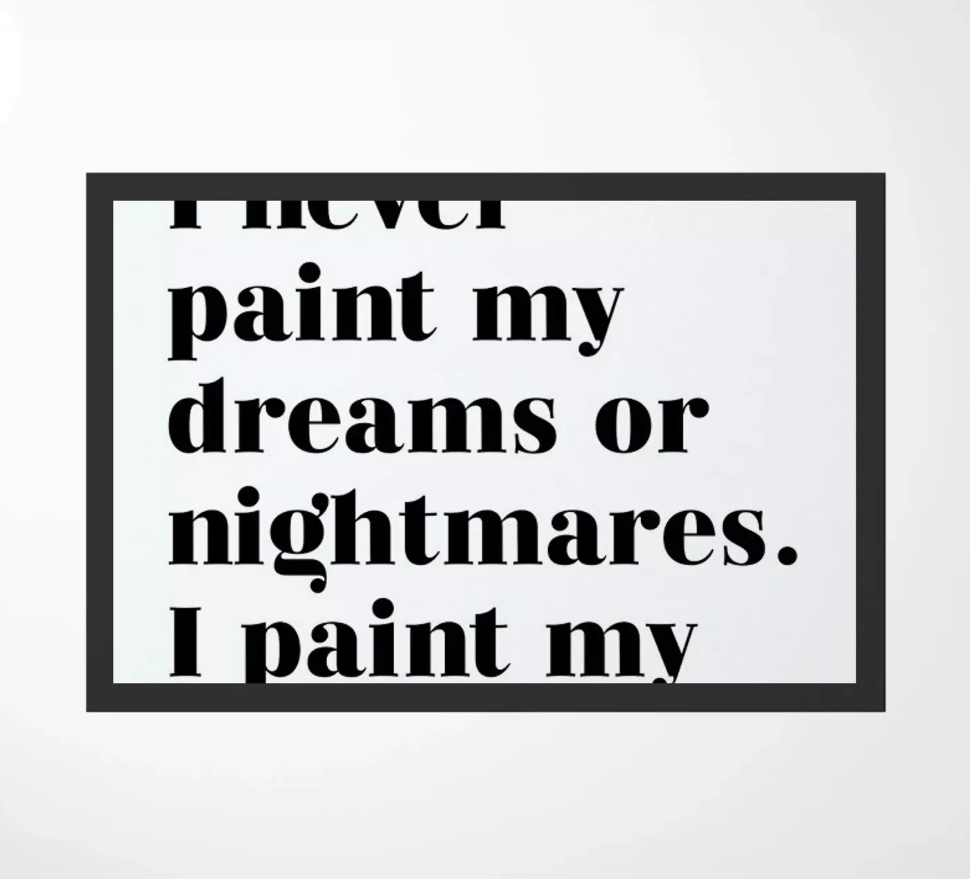 Paint Reality doormat by typed