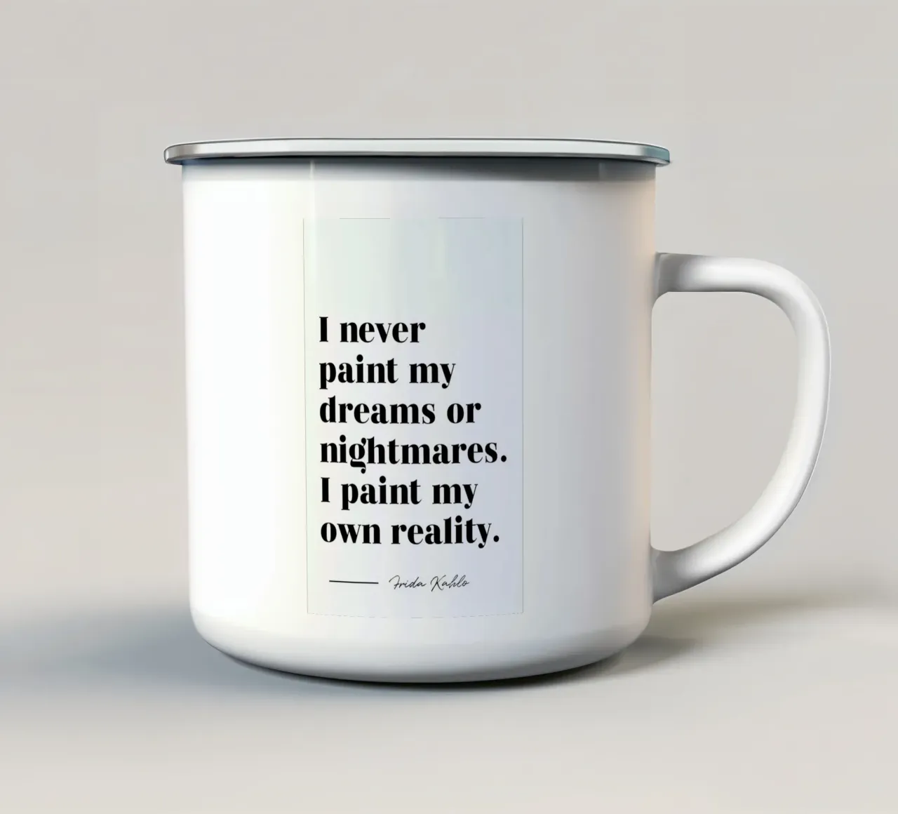 Paint Reality tazza in smalto da typed