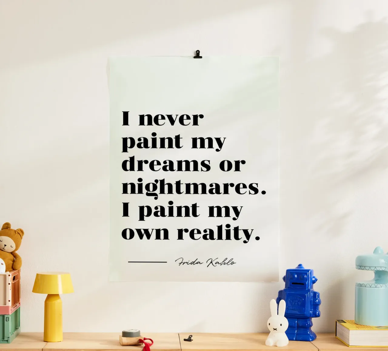 Paint Reality poster da typed