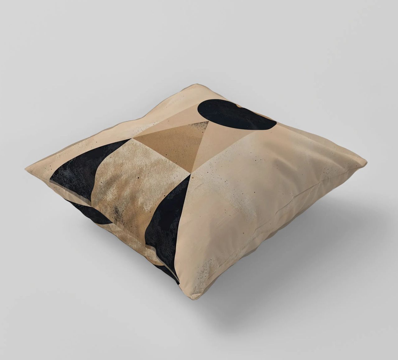 geometric shapes circle triangle oval abstract form layered decorative cushion by Gloria A Kifyuk