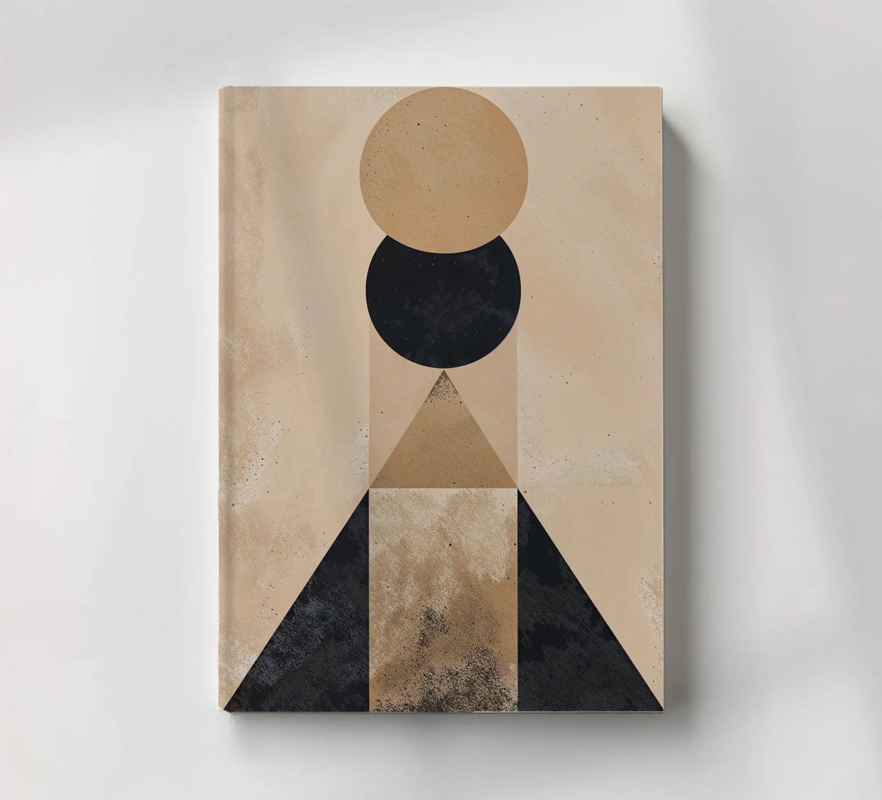 geometric shapes circle triangle oval abstract form layered notebook by Gloria A Kifyuk