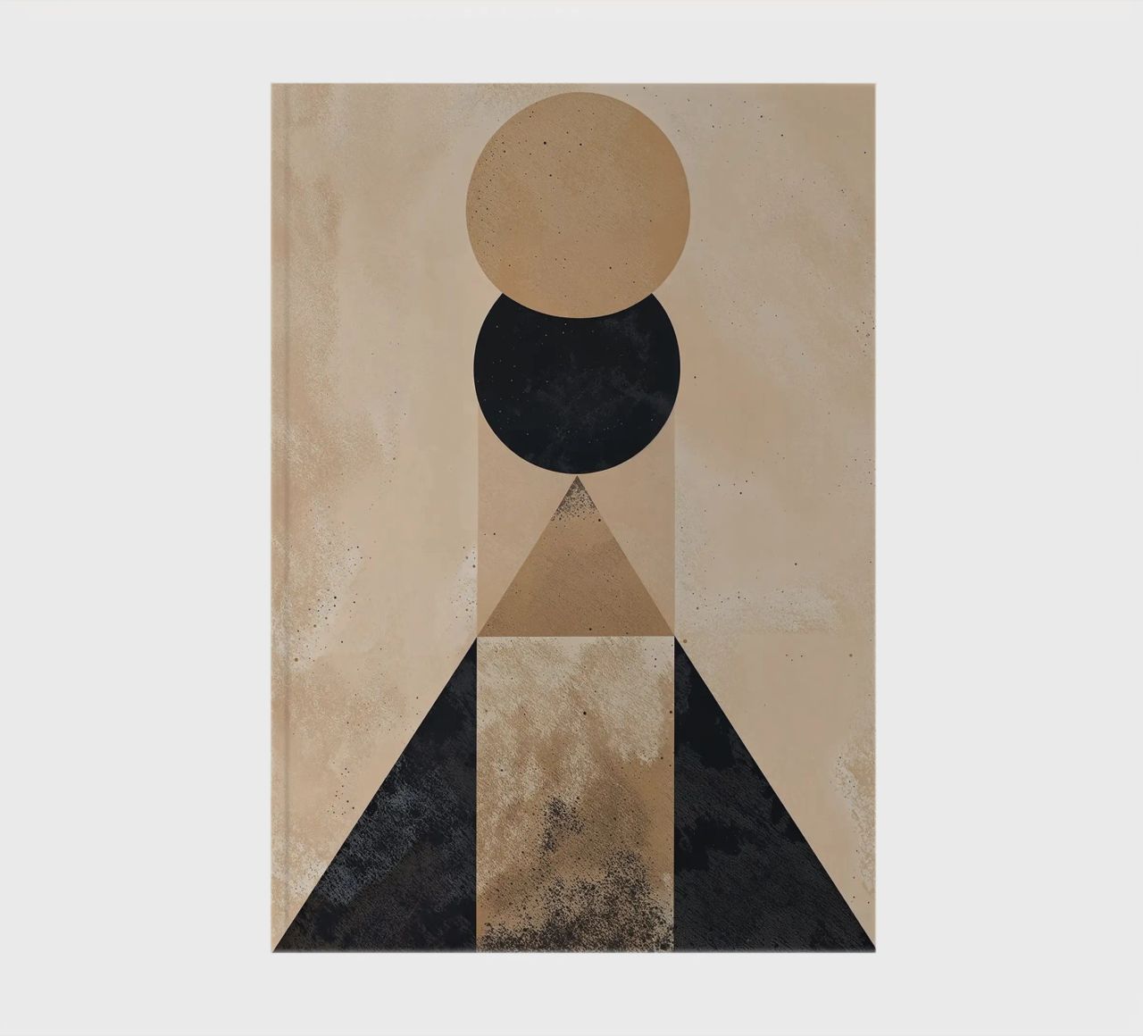 geometric shapes circle triangle oval abstract form layered notebook by Gloria A Kifyuk