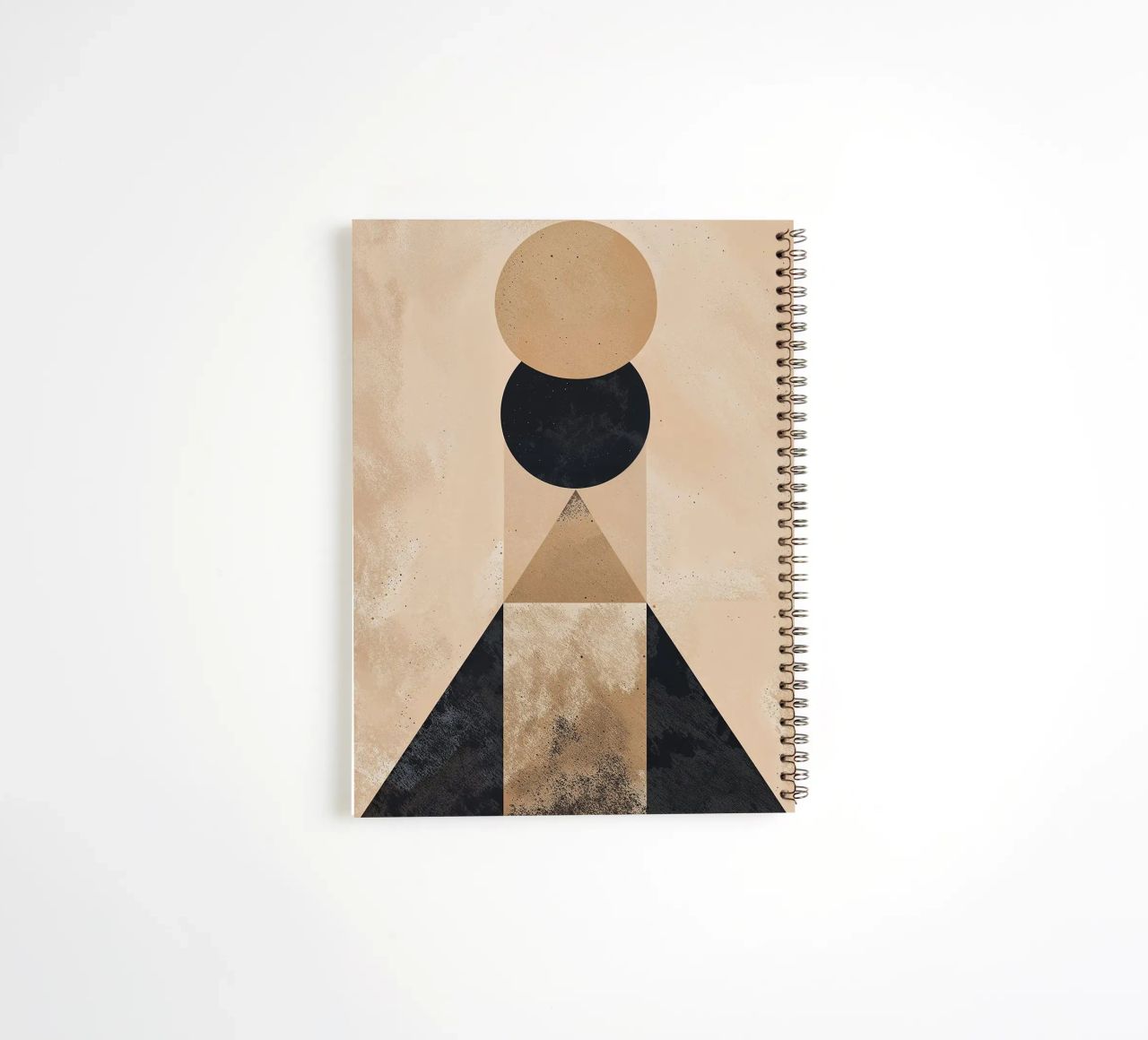 geometric shapes circle triangle oval abstract form layered spiral notebook by Gloria A Kifyuk