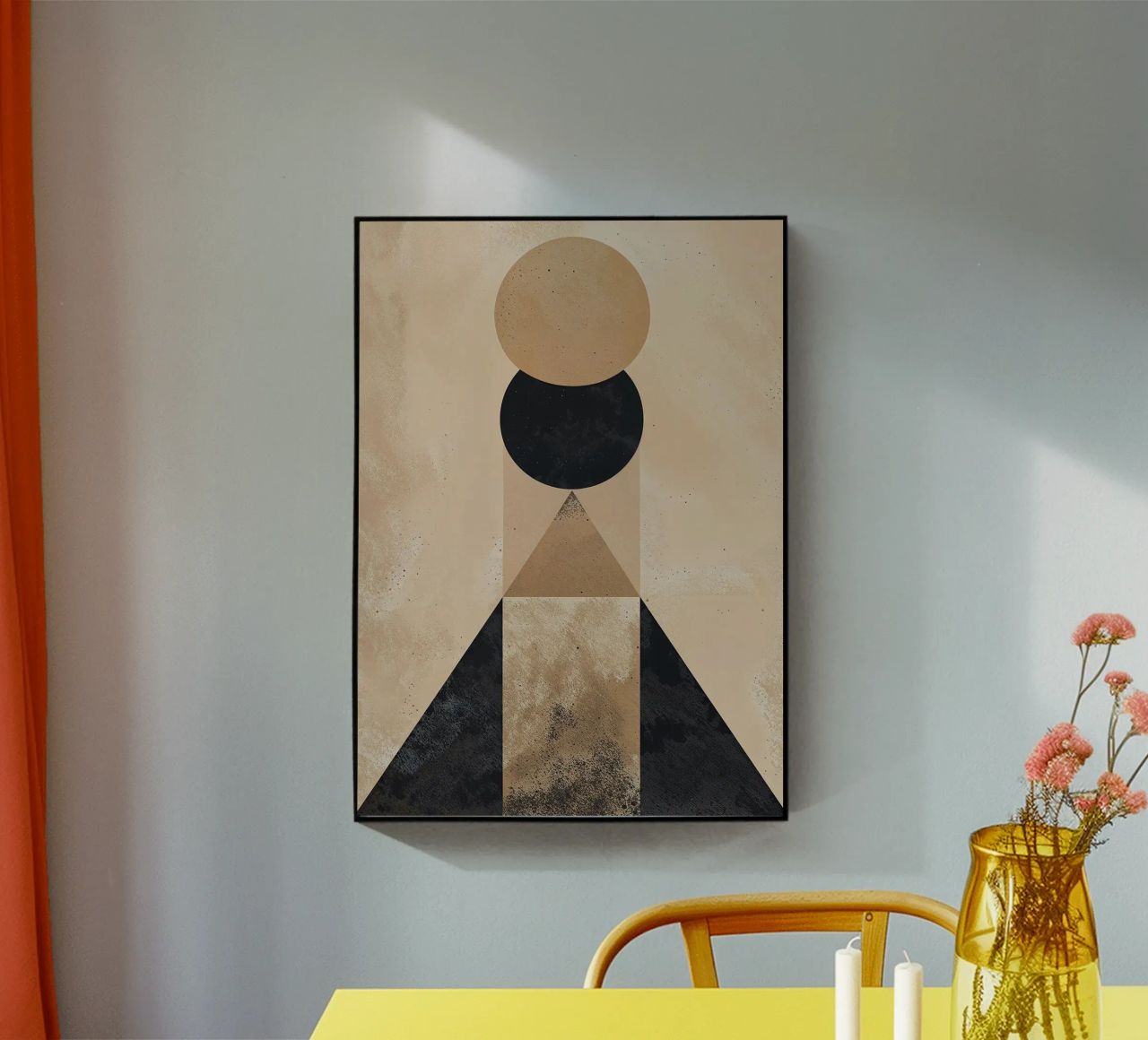 formas geométricas círculo triángulo óvalo forma abstracta en capas metacrilato de Gloria A Kifyuk