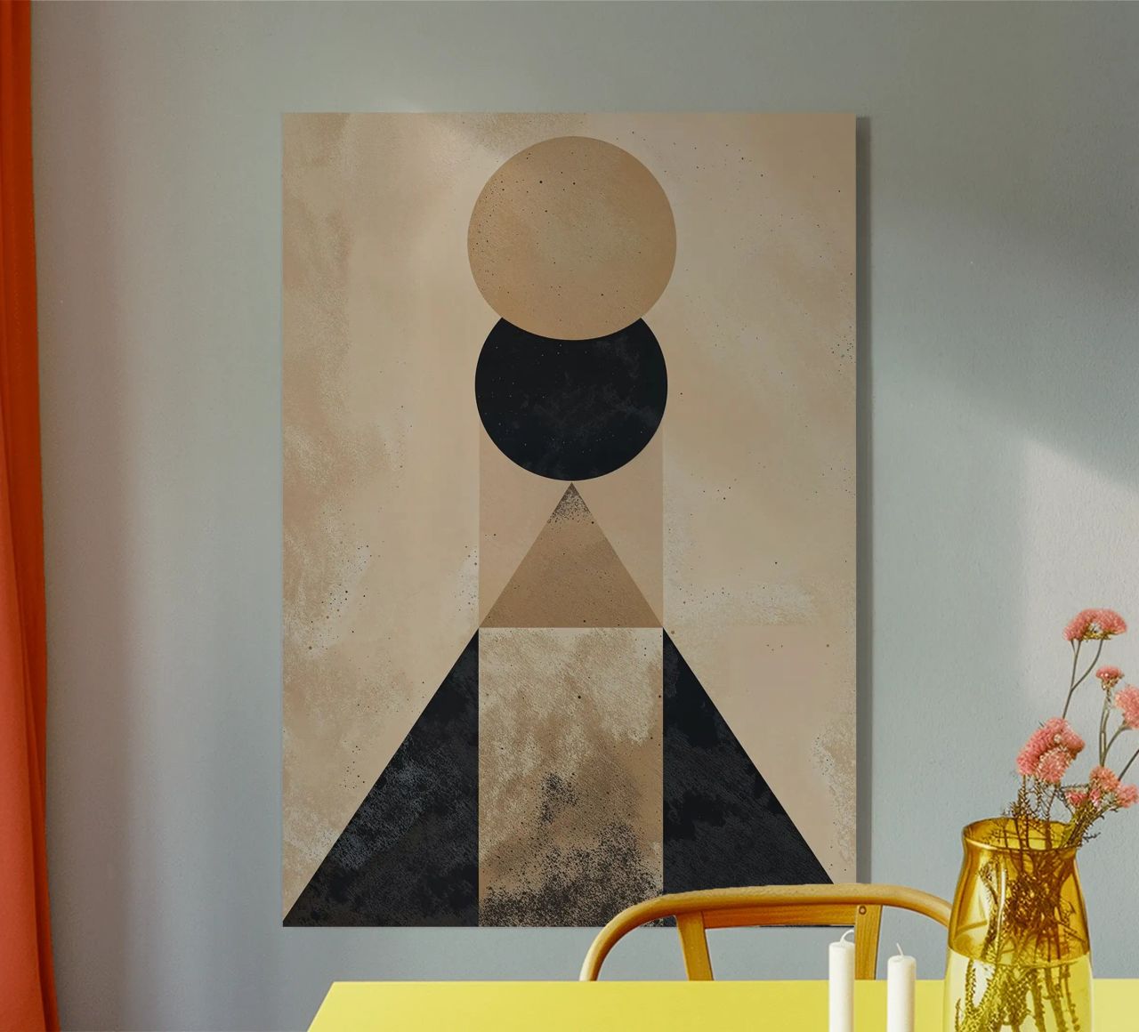 formas geométricas círculo triángulo óvalo forma abstracta en capas metacrilato de Gloria A Kifyuk