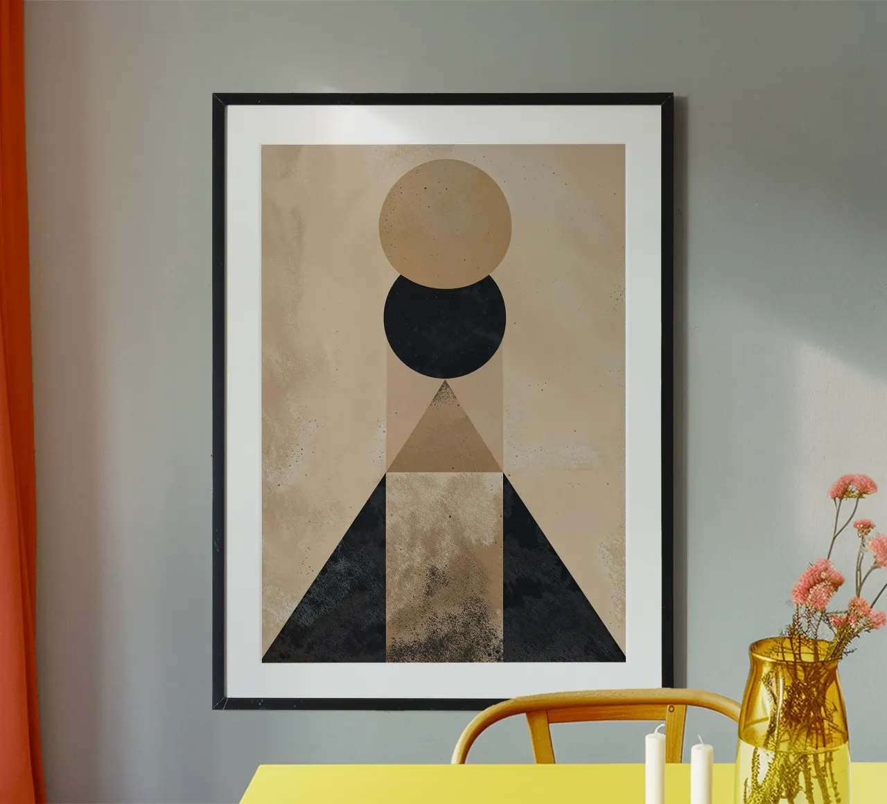 formas geométricas círculo triángulo óvalo forma abstracta en capas hahnemühle de Gloria A Kifyuk