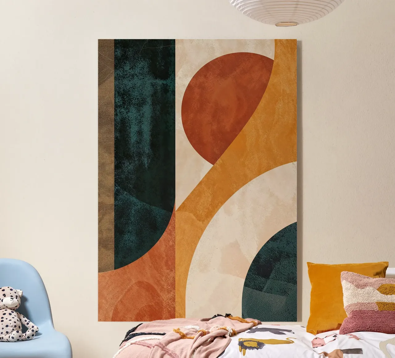 Kreise Rechtecke Kurven Geometrie abstrakte Formen Kontrast Acryl-Glas von minerva santiago