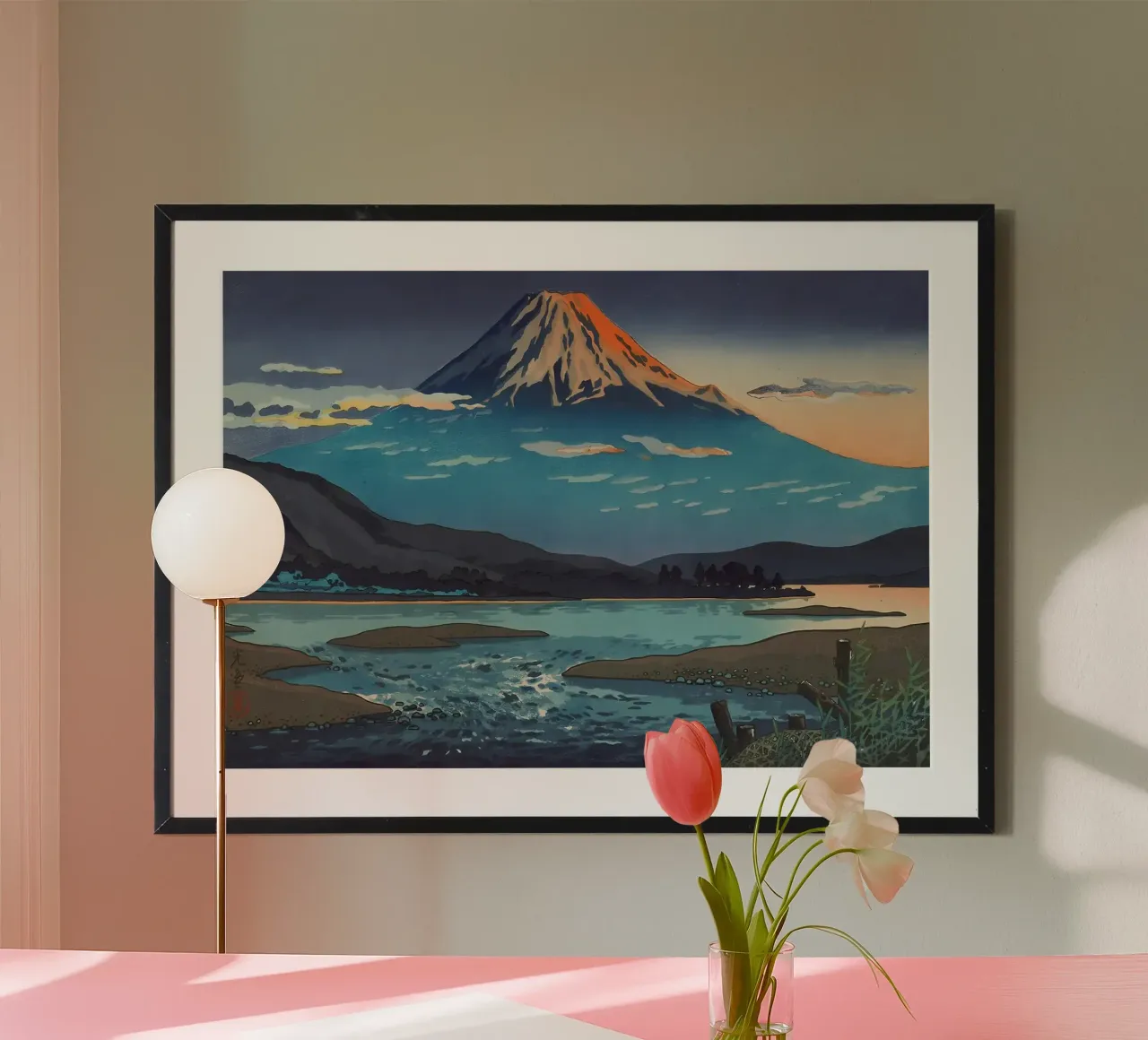 montagna tramonto lago fiume nuvole riflessione acqua orizzonte s carta hahnemühle da minerva santiago