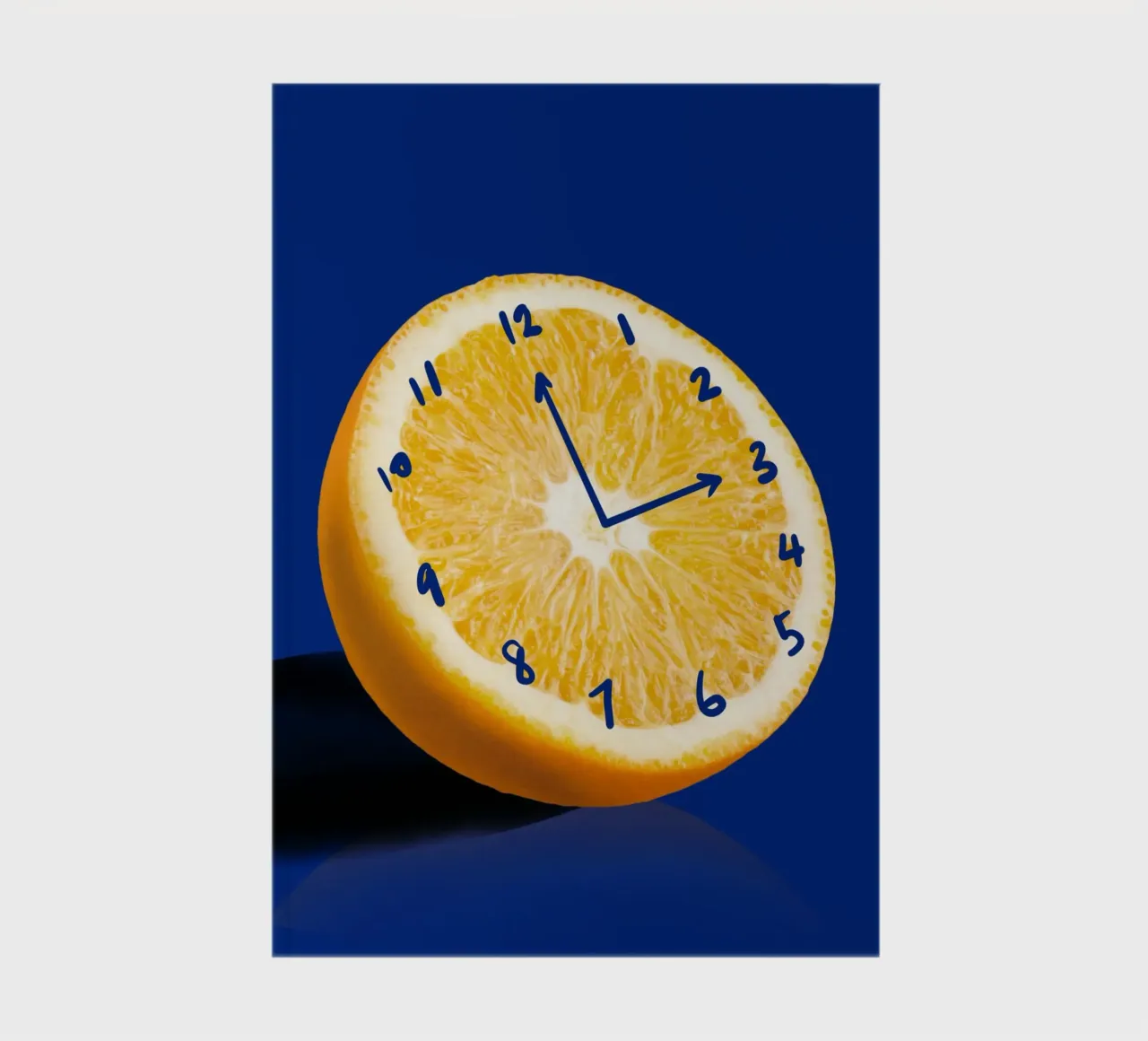 Orange clock notebook by Little Dean