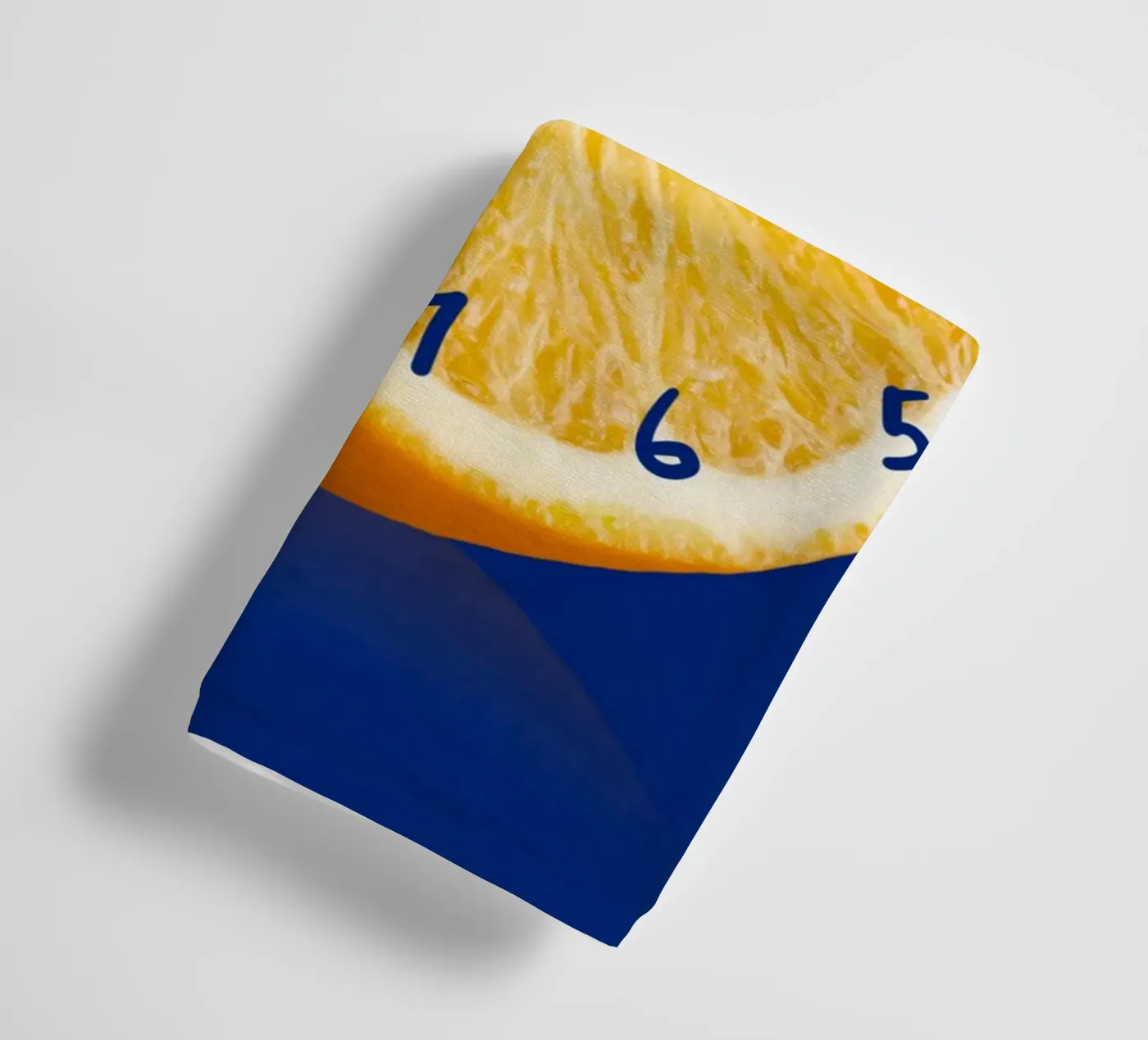 Orange clock towel by Little Dean