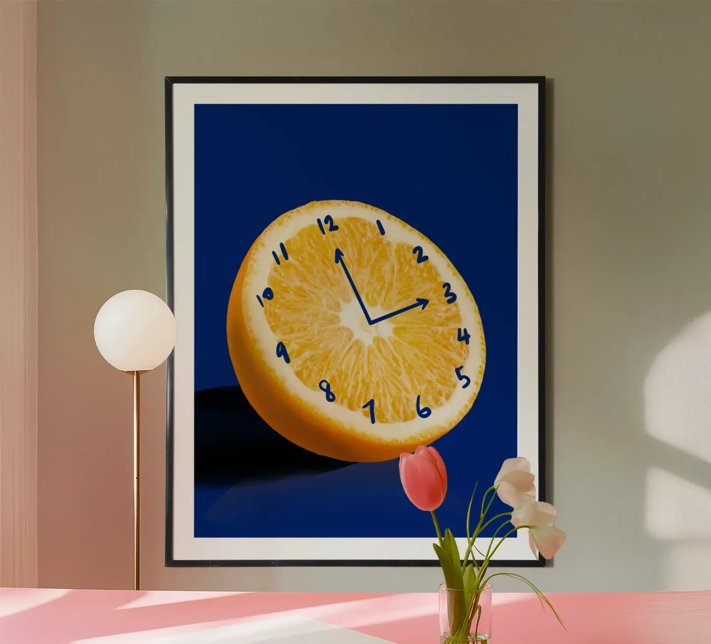 Horloge orange poster de Little Dean