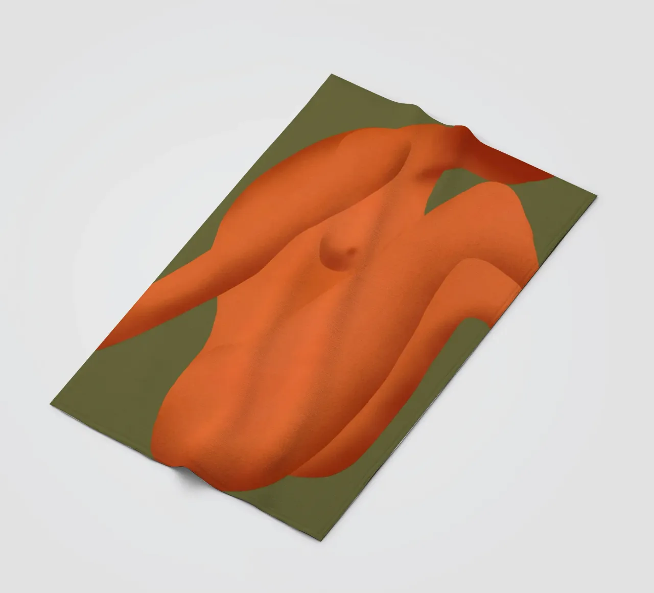 Curve arancioni coperta in pile da Little Dean