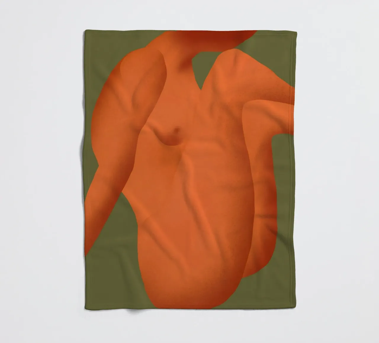 Curve arancioni coperta in pile da Little Dean