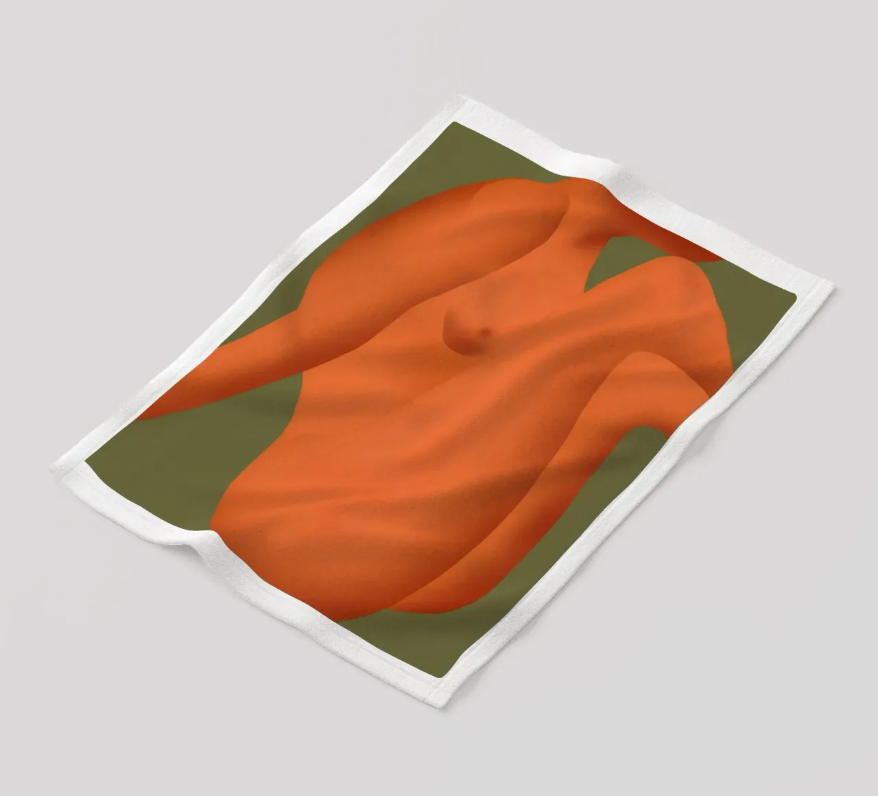 Curve arancioni coperta in pile da Little Dean