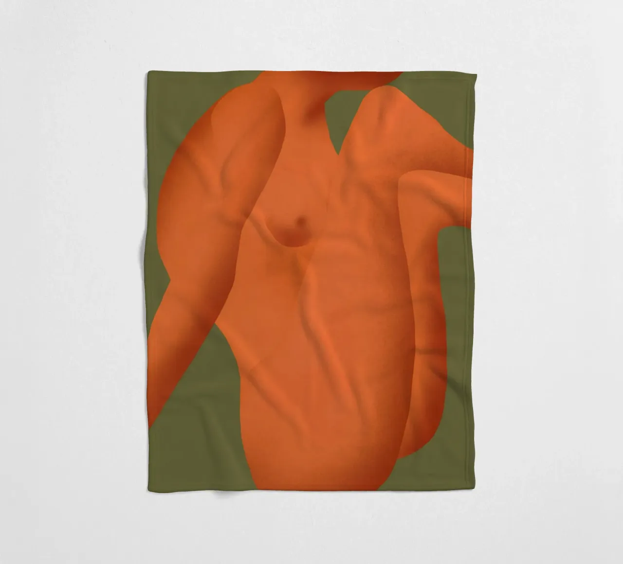 Curve arancioni coperta in pile da Little Dean