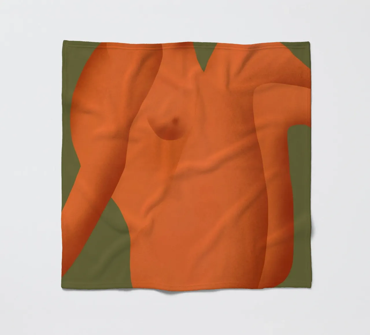 Curve arancioni coperta in pile da Little Dean
