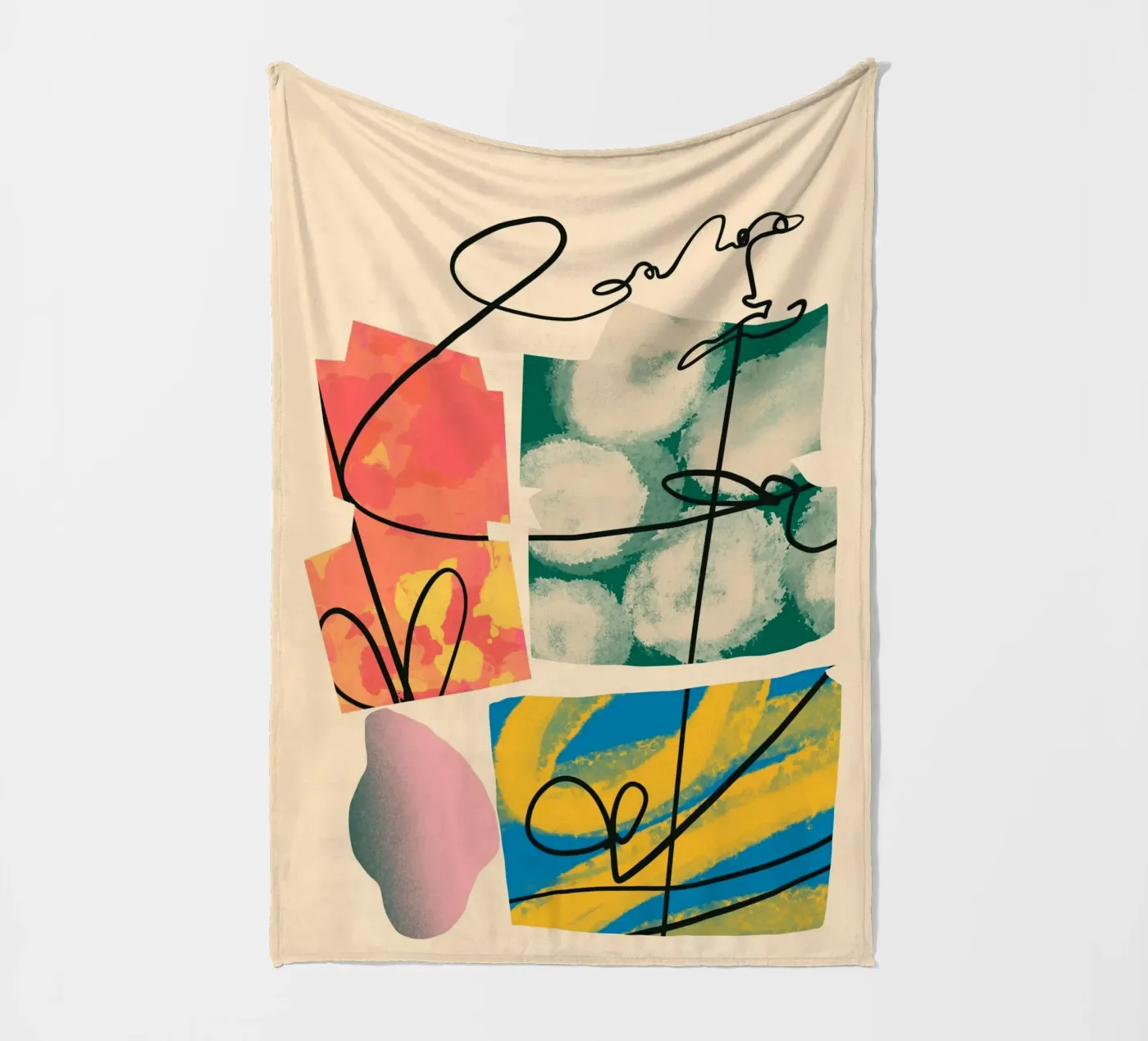 Playful loop fleece blanket by Little Dean