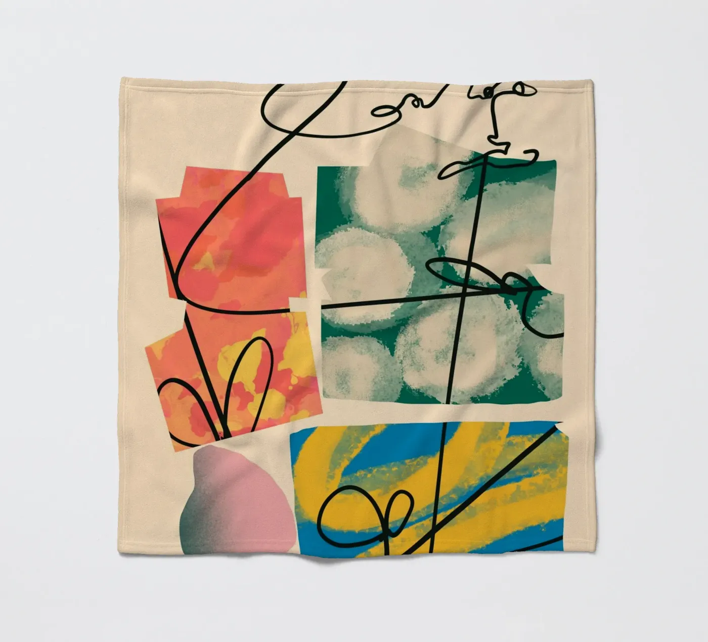 Playful loop fleece blanket by Little Dean