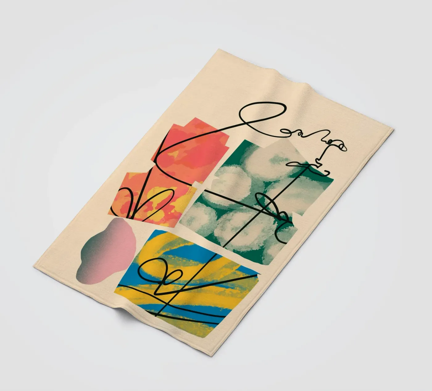 Playful loop fleece blanket by Little Dean