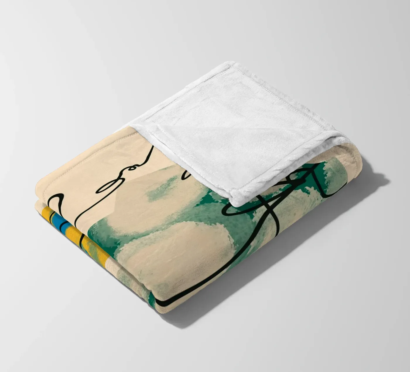 Playful loop fleece blanket by Little Dean