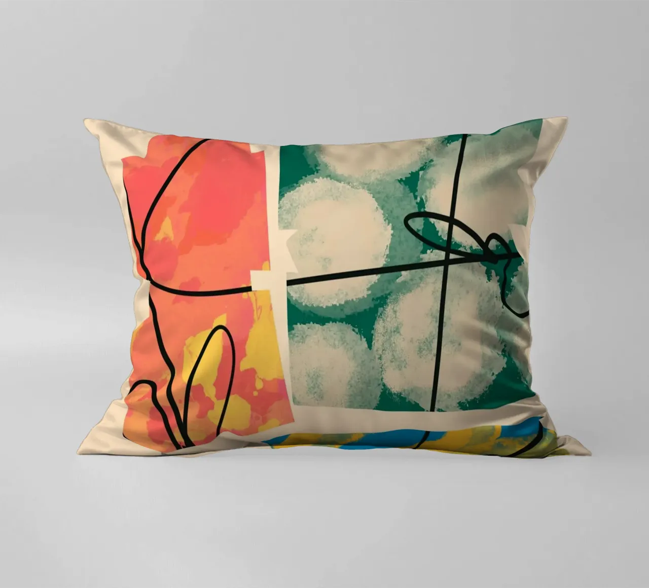 Playful loop decorative cushion by Little Dean