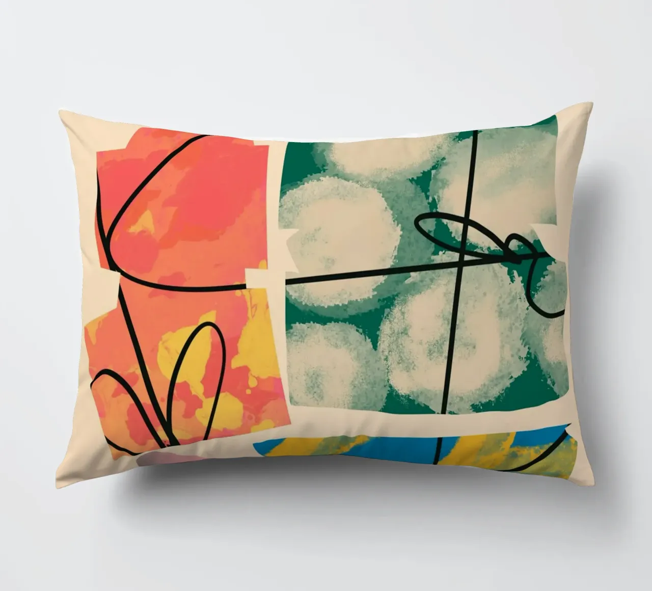 Playful loop decorative cushion by Little Dean