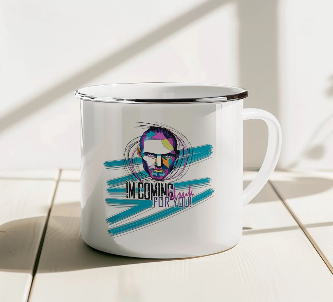 Sto arrivando tazza in smalto da Reece Shop