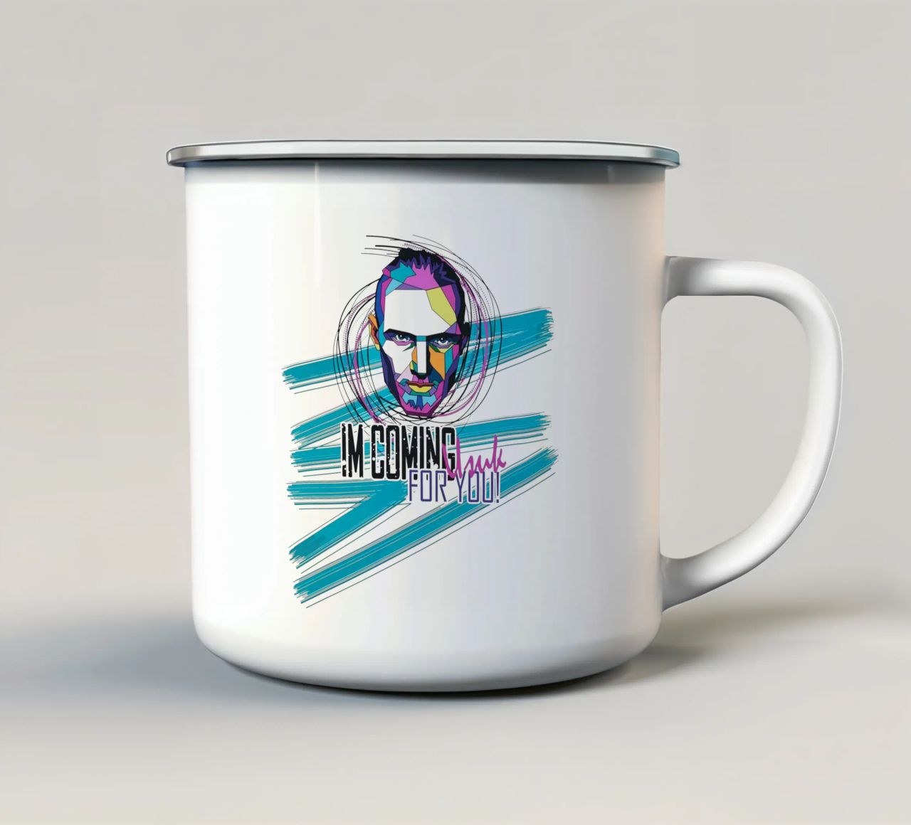 Sto arrivando tazza in smalto da Reece Shop