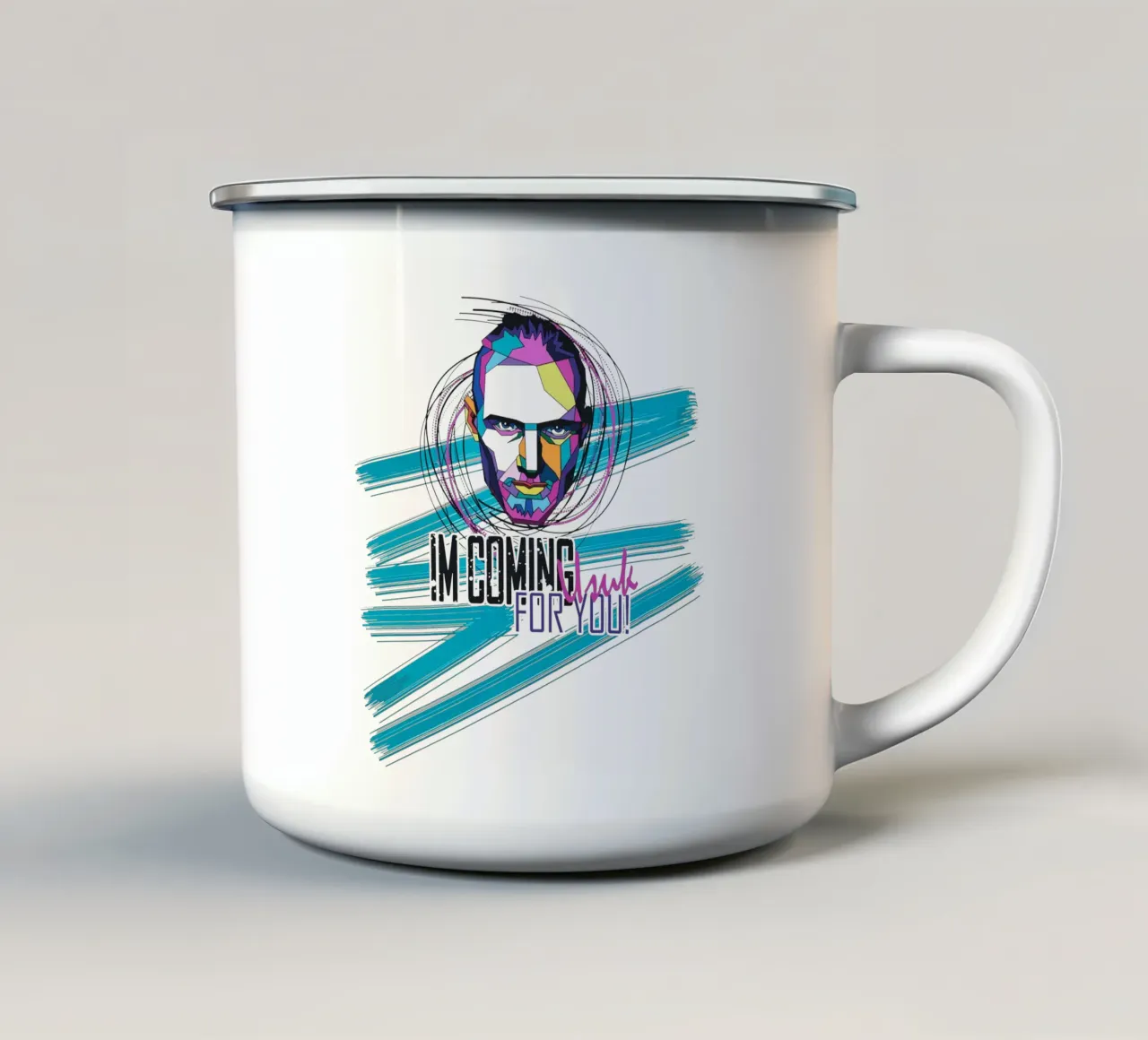Sto arrivando tazza in smalto da Reece Shop
