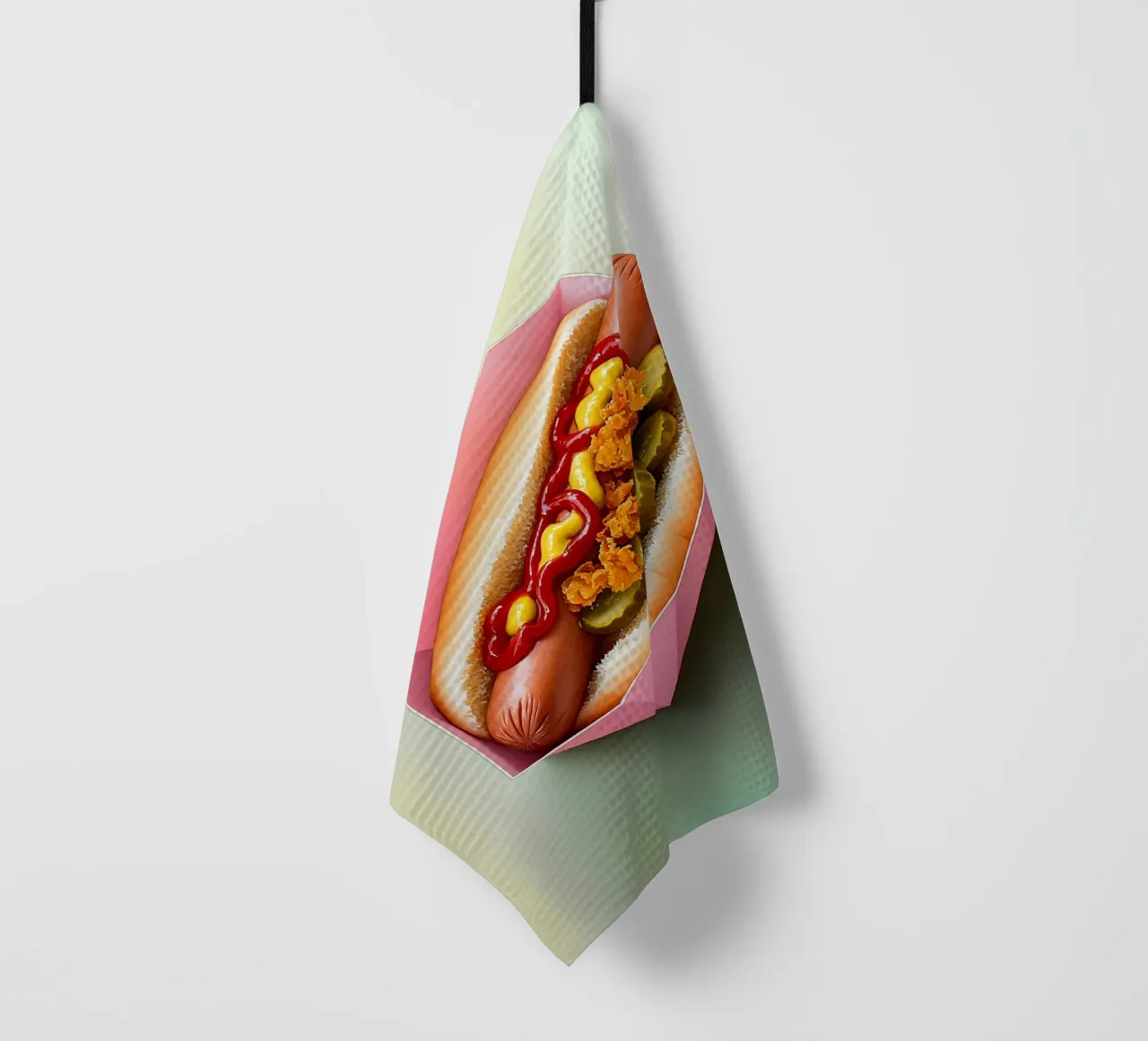 Amore per gli hotdog canovaccio da cucina da Carinaprint
