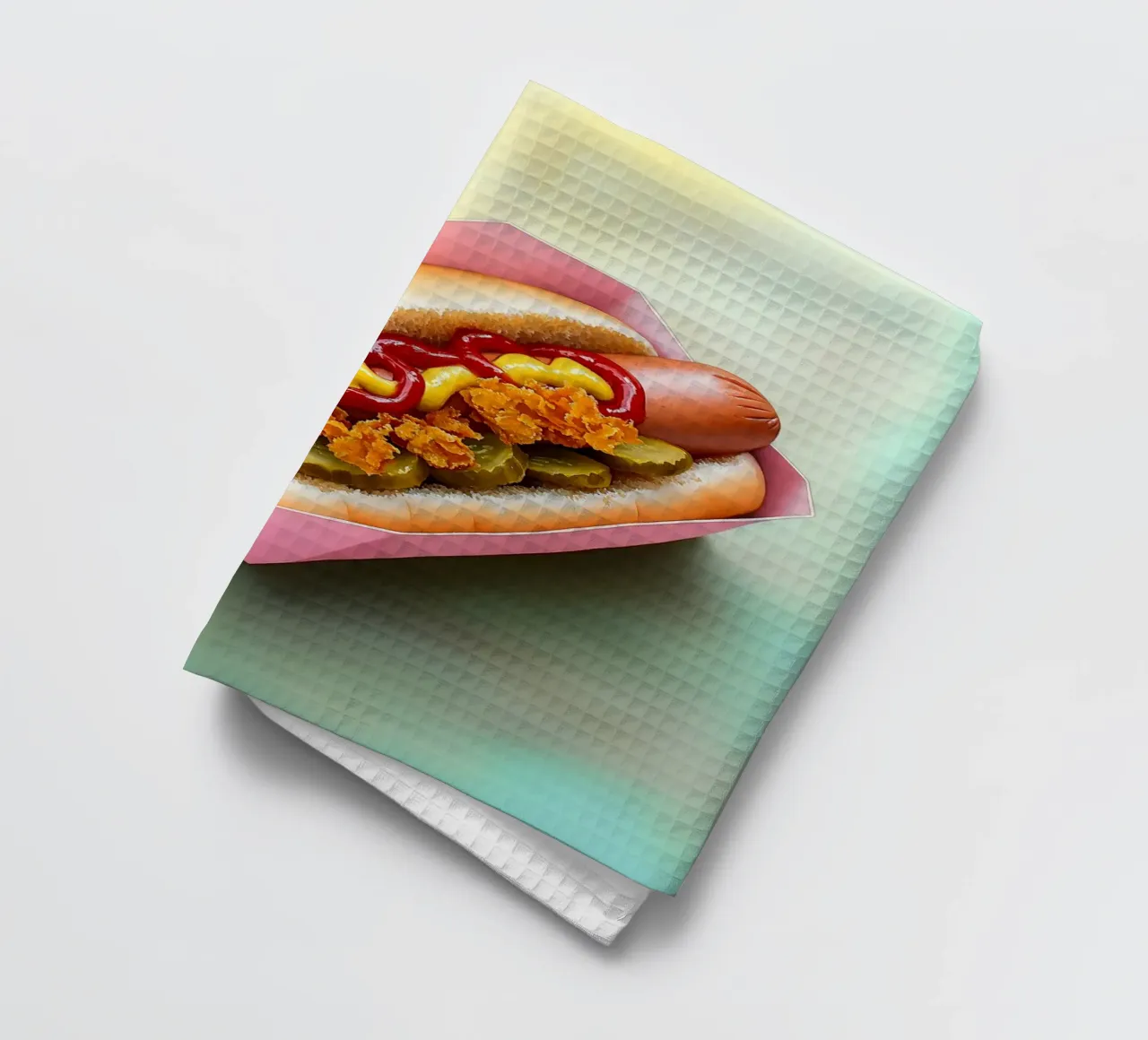 Amore per gli hotdog canovaccio da cucina da Carinaprint