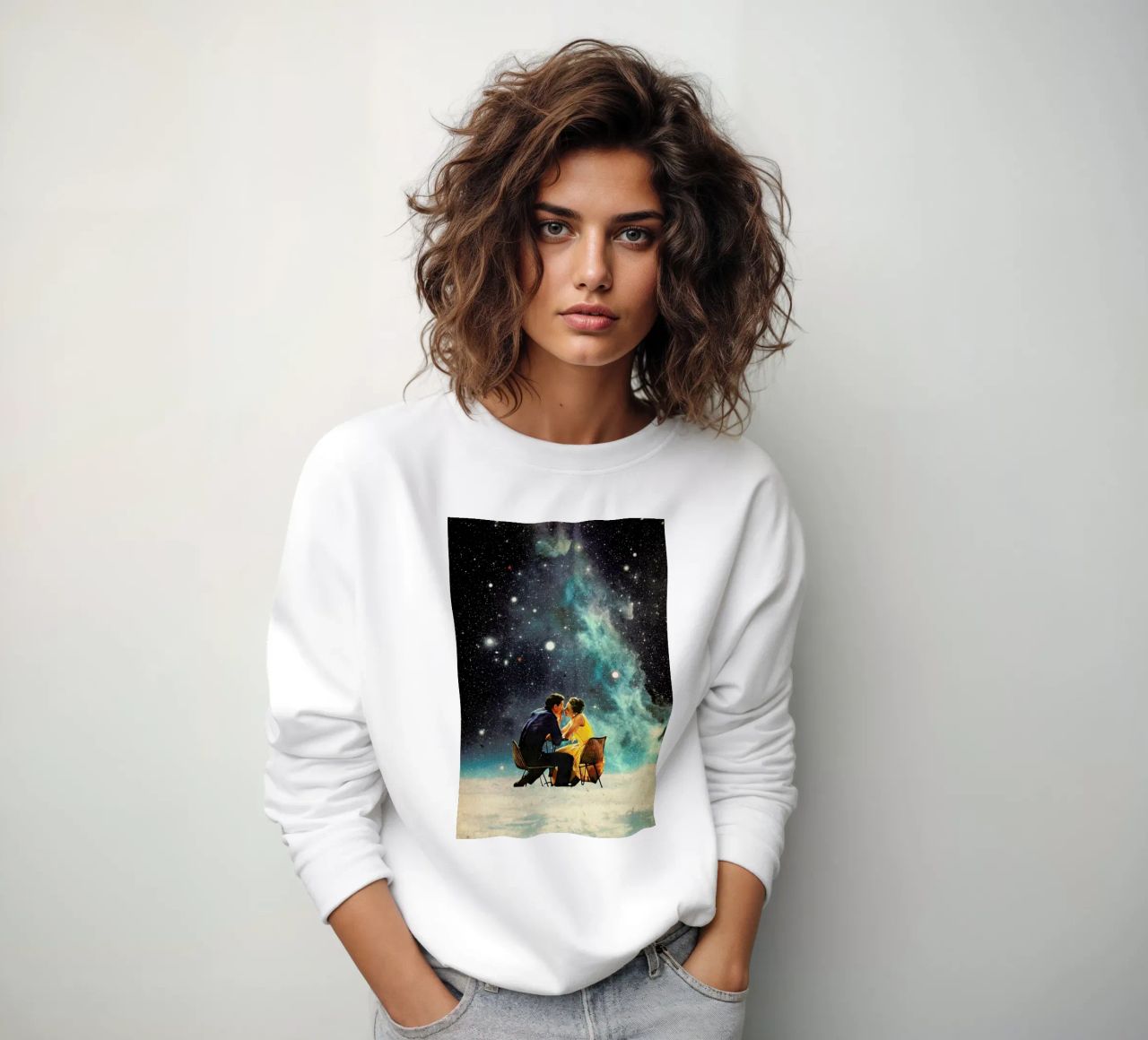 I'd Like To Take You To The Stars For A Second Date Sweatshirt von Frank Moth