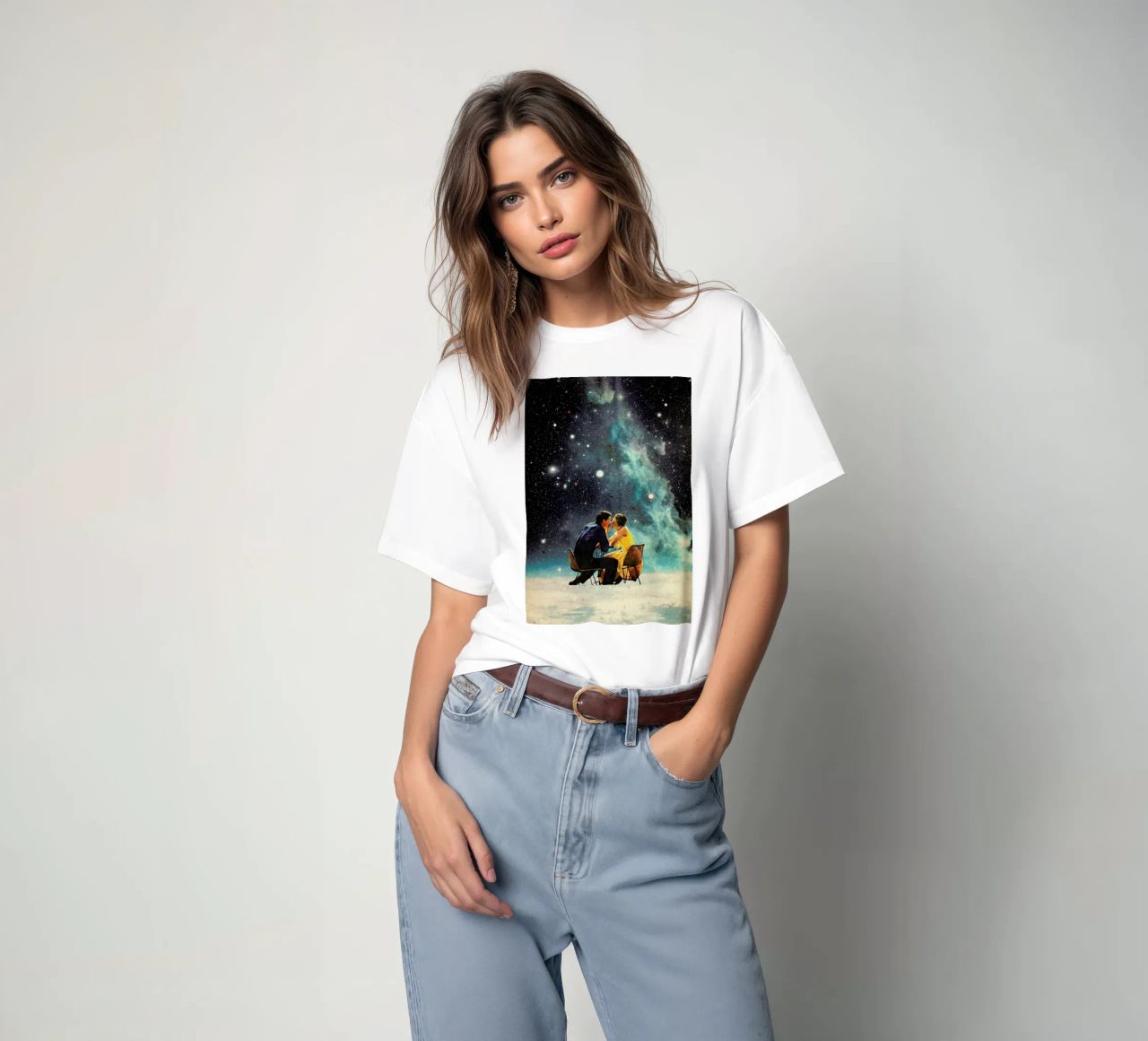 I'd Like To Take You To The Stars For A Second Date T-Shirt von Frank Moth